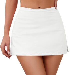 Skorts Skirts for Women Sexy Mid-Waisted Side Split Y2k Mini Skorts with Shorts